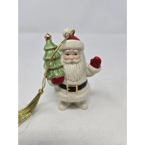 LENOX CHRISTMAS ORNAMENT BUNDLE LOT OF 3 SANTA CLAUS X 2 TREE ORNAMENT CLUB - Picture 7 of 13